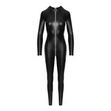 Power Wetlook Catsuit w Front Zipper - Lingerie