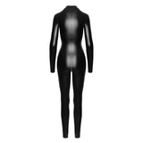 Power Wetlook Catsuit w Front Zipper - Lingerie