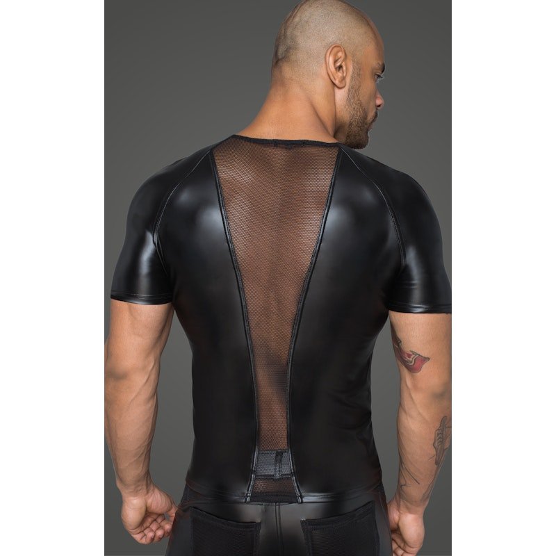 Power Wetlook Men T-shirt With 3D Net - Lingerie