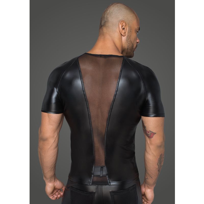 Power Wetlook Men T-shirt With 3D Net - Lingerie