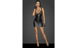 Power Wetlook Mini Dress w Lace Chest and Two Way Zipper - Naughty by Nature Adult Store