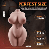 Pre Order High - Quality Realistic Torso with Textured Tunnels Perky Breasts - Sex Doll