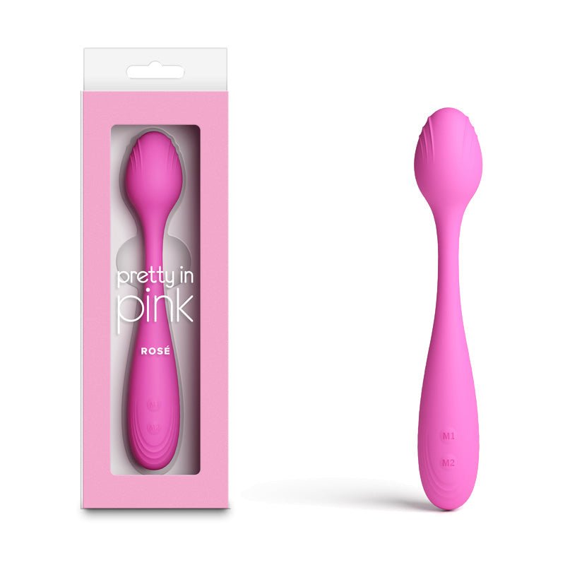 Pretty In Pink Rose USB Rechargeable Vibrator 19 Cm - VIBRATORS