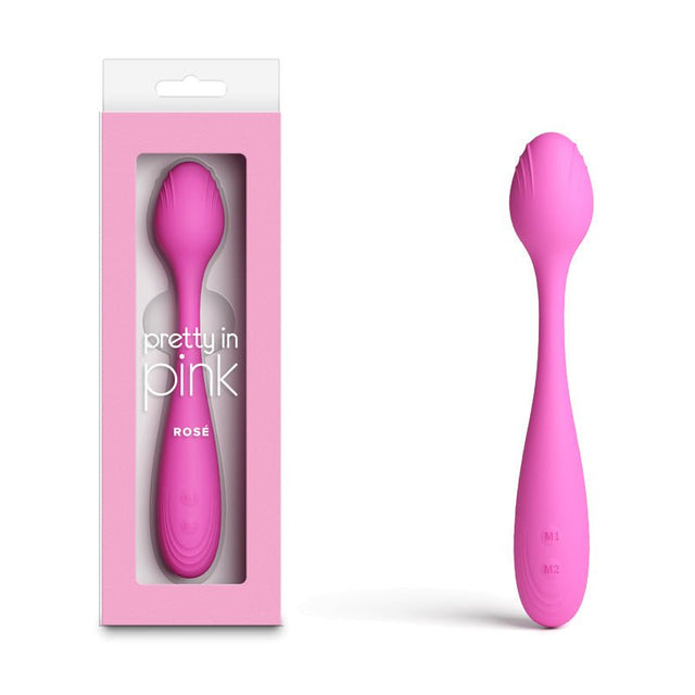 Pretty In Pink Rose USB Rechargeable Vibrator 19 Cm - VIBRATORS