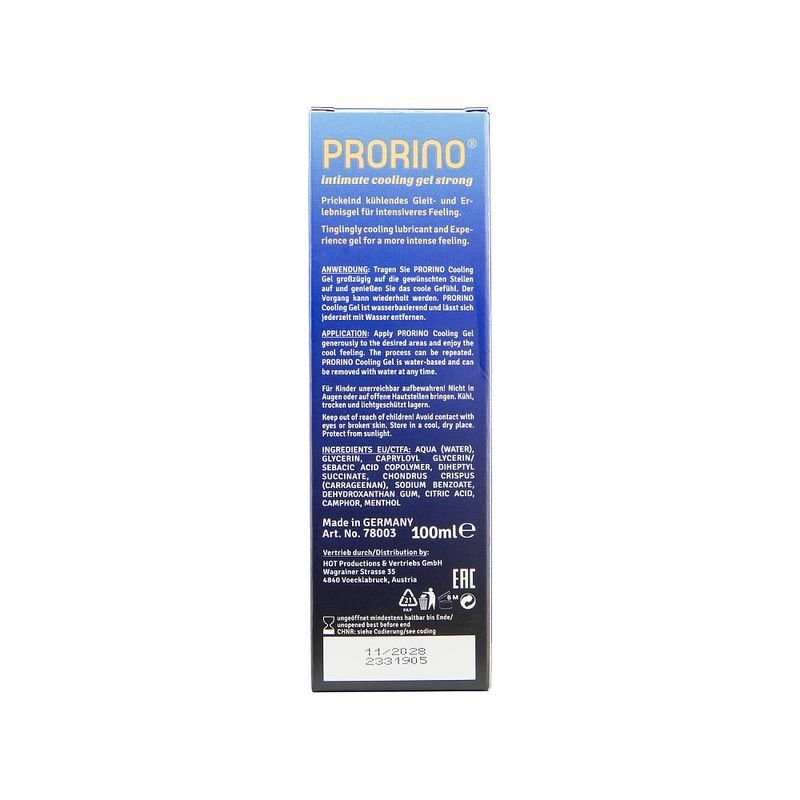 PRORINO Cooling Gel Strong 100ml - Lotions & Potions