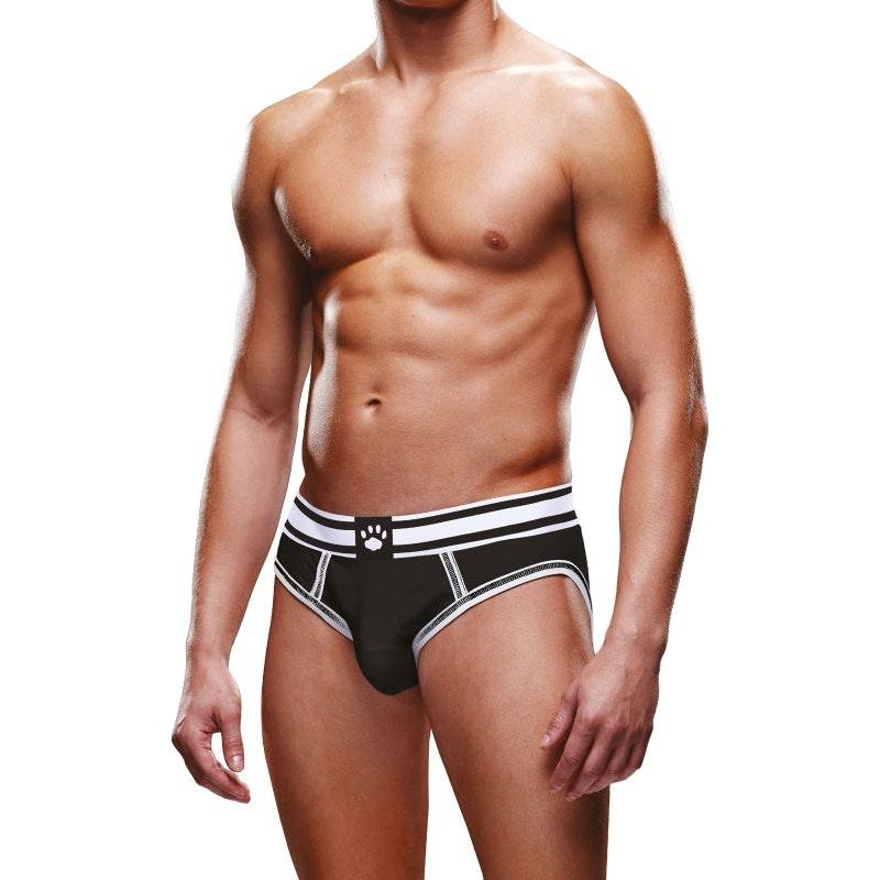 Prowler Open Back Brief Black/White - Lingerie