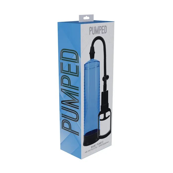 PUMPED Basic Pump 2 - Blue - Blue Penis Pump - PUMPS