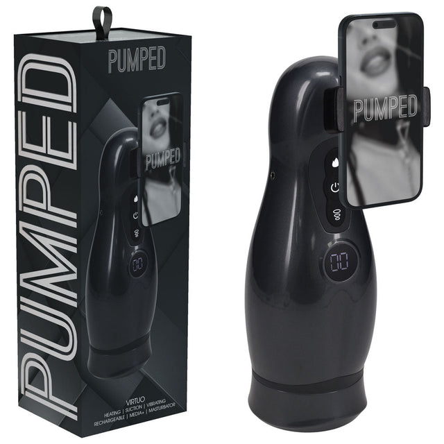 PUMPED Virtuo - Rechargeable Sucking And Vibrating Auto Masturbator - Naughty by Nature Adult Store