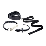 Puppy Play Set incl Gag, Plug and Collar Black - Adult Toys