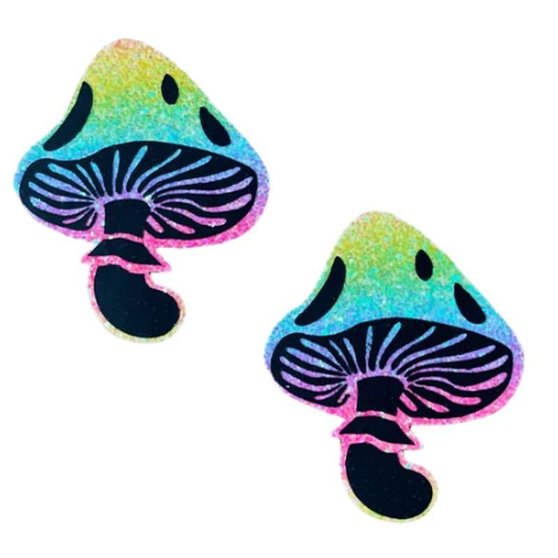 Rainbow Blacklight Glitter Toadstool Pasties - Lingerie