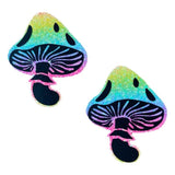 Rainbow Blacklight Glitter Toadstool Pasties - Lingerie