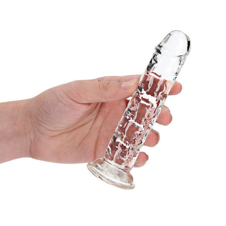 REALROCK 15.5 cm Straight Dildo - Clear - DONGS