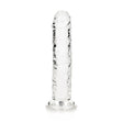 REALROCK 15.5 cm Straight Dildo - Clear - DONGS