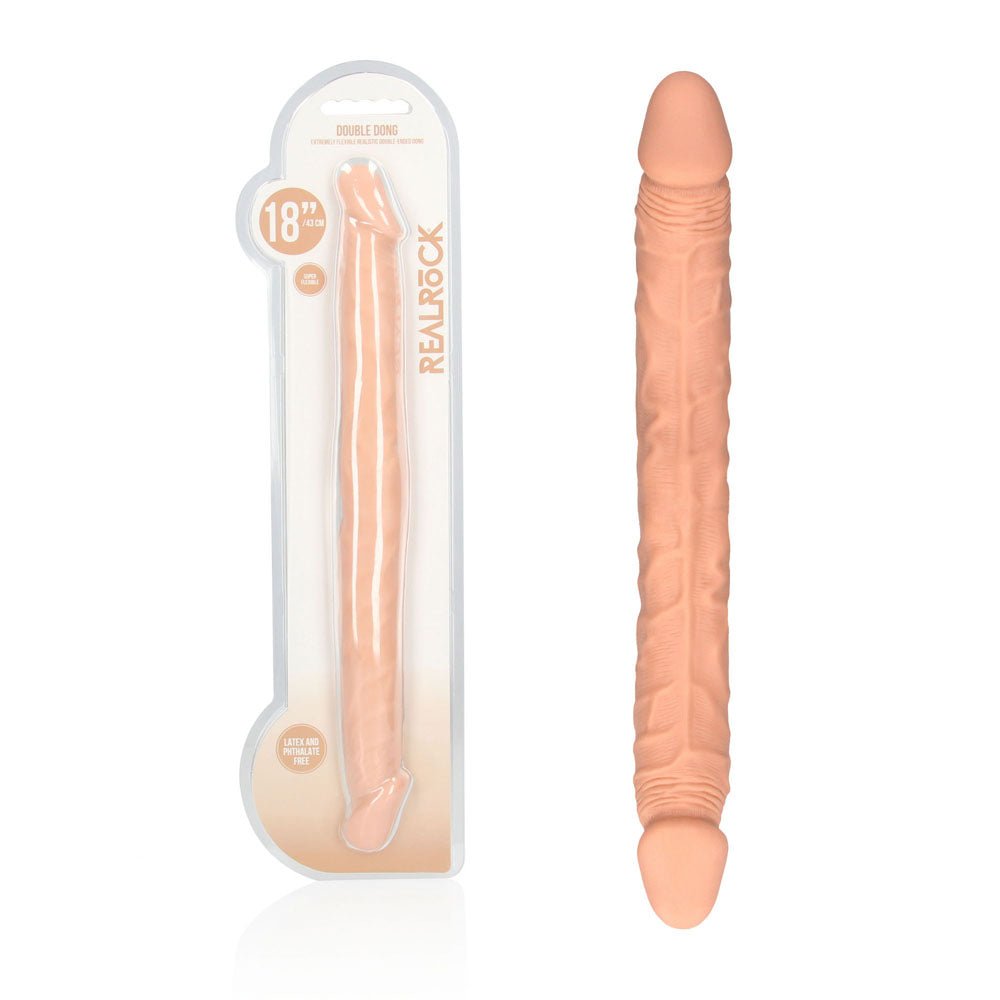 REALROCK 18'' Double Dildo - Flesh 46 cm Double Dong - DONGS