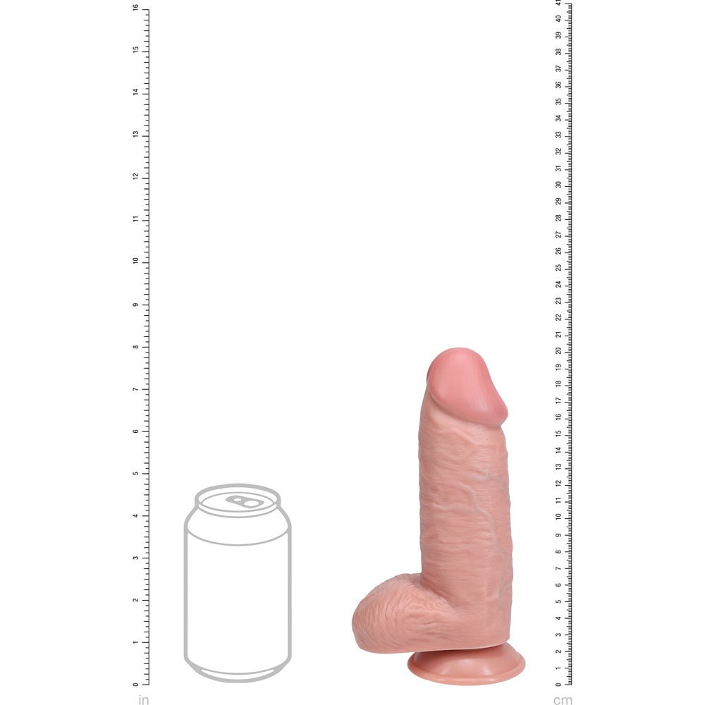 REALROCK 20cm Extra Thick Dildo with Balls - Flesh - DONGS