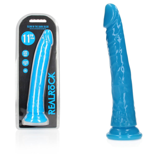RealRock 29 cm Glow In The Dark Neon Blue Slim Toy Ball - DONGS