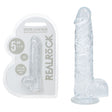 RealRock 5 Inch Crystal Clear Dildo With Balls Realistic Pleasure - DONGS