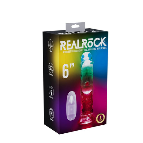 REALROCK 6'' No Balls Wireless Rechargeable LED Vibrating Dong - DONGS - Naughty by Nature Adult Store