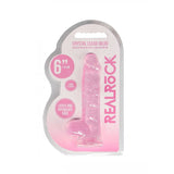 REALROCK 6'' Realistic Dildo with Suction Cup & Balls - Pink TPE - DONGS