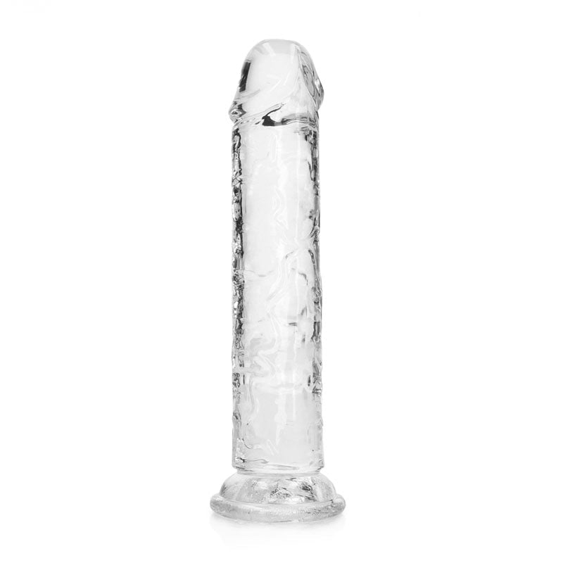RealRock 7 Inch Straight Clear Dildo with Suction Cup – Shots Toys - DONGS