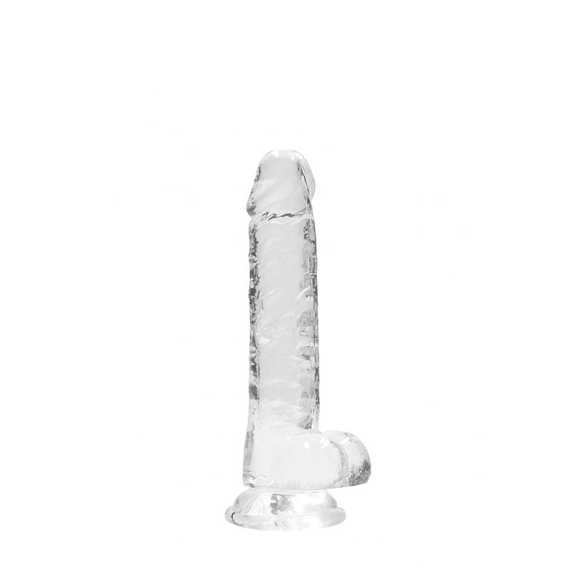 REALROCK 7'' Realistic Dildo With Balls - Clear 17.8 cm Dong - DONGS