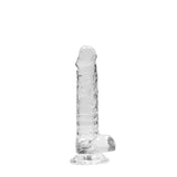 REALROCK 7'' Realistic Dildo With Balls - Clear 17.8 cm Dong - DONGS