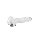 REALROCK 7'' Realistic Dildo With Balls - Clear 17.8 cm Dong - DONGS