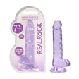 REALROCK 7'' Realistic Dildo With Balls - Purple - DONGS