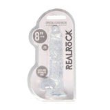 REALROCK 8'' Realistic Dildo With Balls - Clear 20.3 cm Dong - DONGS