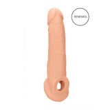 REALROCK 9'' Realistic Penis Extender with Rings - SLEEVES