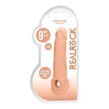 REALROCK 9'' Realistic Penis Extender with Rings - SLEEVES