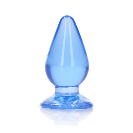 REALROCK Blue Anal Plug – 9cm TPE Butt Plug with Suction Cup Base - Anal Toys
