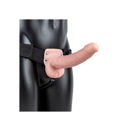REALROCK Hollow Strapon with Balls - 23 cm Flesh - STRAP - ONS