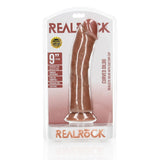 RealRock Realistic Curved Dildo With Suction Cup 23 Cm Tan - DONGS