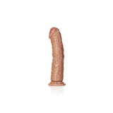 RealRock Realistic Curved Dildo With Suction Cup 23 Cm Tan - DONGS