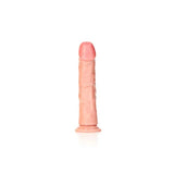 REALROCK Realistic Regular Curved Dildo with Suction Cup - 23 cm - Flesh 23 cm (9'') Dong - DONGS