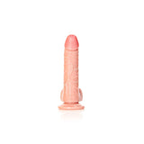 REALROCK Realistic Regular Curved Dong with Balls - 15.5 cm - Flesh 15.5 cm (6'') Dong - DONGS