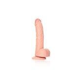 REALROCK Realistic Regular Curved Dong with Balls - 20.5 cm - Flesh 20.5 cm (8'') Dong - DONGS