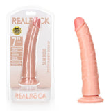 REALROCK Realistic Slim Dildo with Suction Cup - (8'') - DONGS