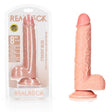 REALROCK Straight Realistic Dildo with Balls - 20.5 cm - Flesh 20.5 cm (8'') Dong - DONGS