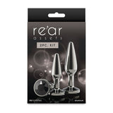 Rear Assets Tapered Trainer Kit - Gunmetal Metal Butt Plugs - Set of 2 Sizes - ANAL TOYS