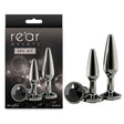 Rear Assets Tapered Trainer Kit - Gunmetal Metal Butt Plugs - Set of 2 Sizes - ANAL TOYS