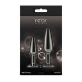 Rear Assets Tapered Trainer Kit - Gunmetal Metal Butt Plugs - Set of 2 Sizes - ANAL TOYS
