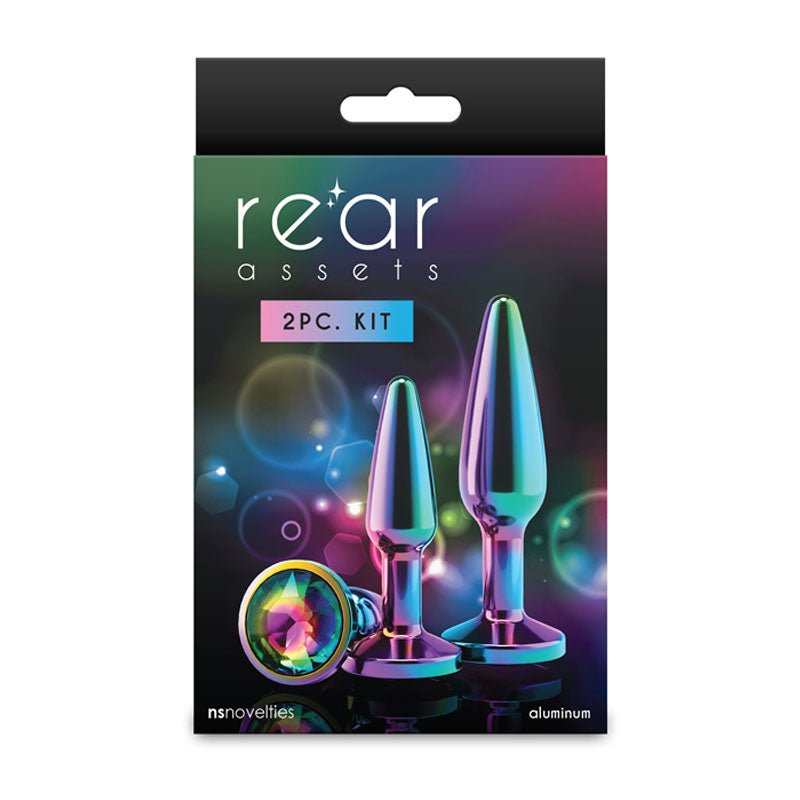 Rear Assets Tapered Trainer Kit - Metal Butt Plugs - Set of 2 Sizes - ANAL TOYS