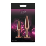 Rear Assets Tapered Trainer Kit - Rose Gold Metal Butt Plugs - Set of 2 Sizes - ANAL TOYS