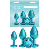 Rear Assets Trainer Kit - Iridescent Teal Metallic Butt Plugs - Set of 3 Sizes - ANAL TOYS