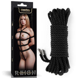 Rebellion Reign Silky Bondage Rope - Black 10 metre length - BONDAGE - TOYS