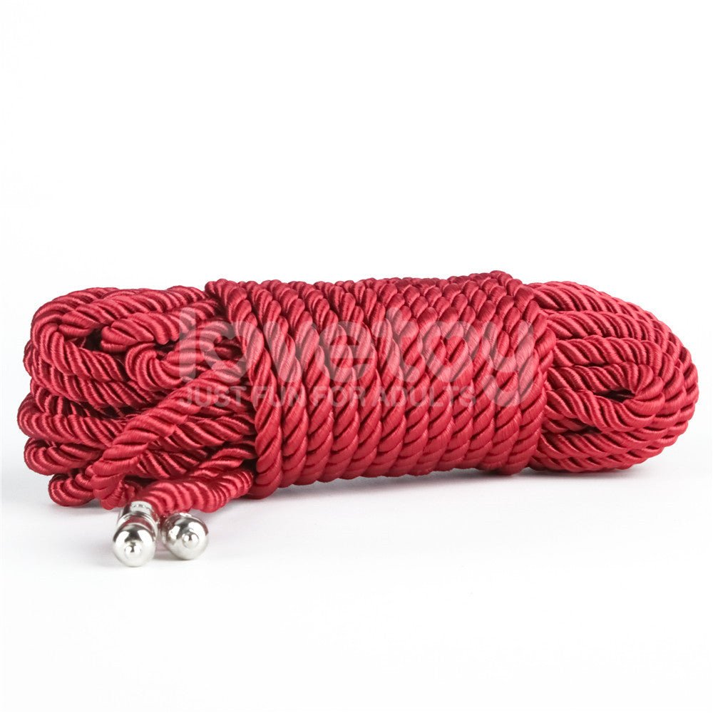 Rebellion Reign Silky Bondage Rope - Red 10 metre length - BONDAGE - TOYS