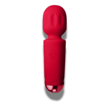 Rechargeable 16 Mode Silicone Mini Wand Azalea Red - Adult Toys