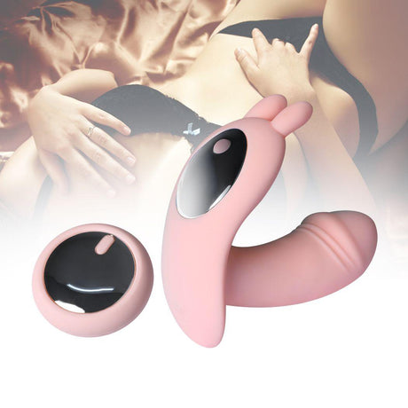 Rechargeable Rabbit Vibrator Wireless Control Pink - Sex Toys